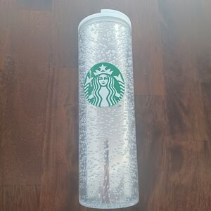 Starbucks white Silver bubble tumbler Sparkle